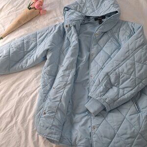 Forever 21 Blue Quilted Puffer Coat